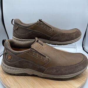 Nunn Bush Mens 10.5 M Brown Leather Suede Slip On Loafers Walking Shoes